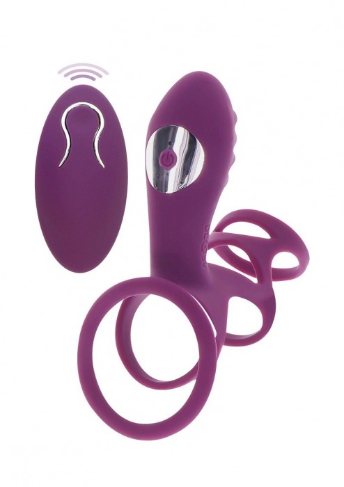 Фиолетовая эрекционная вибронасадка Halo Halo C-Ring Sleeve - Toy Joy - в Курске купить с доставкой