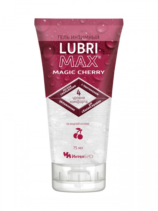 Интимный гель-смазка на водной основе Lubrimax Magic Cherry - 75 мл. - ИнтелБИО - купить с доставкой в Курске