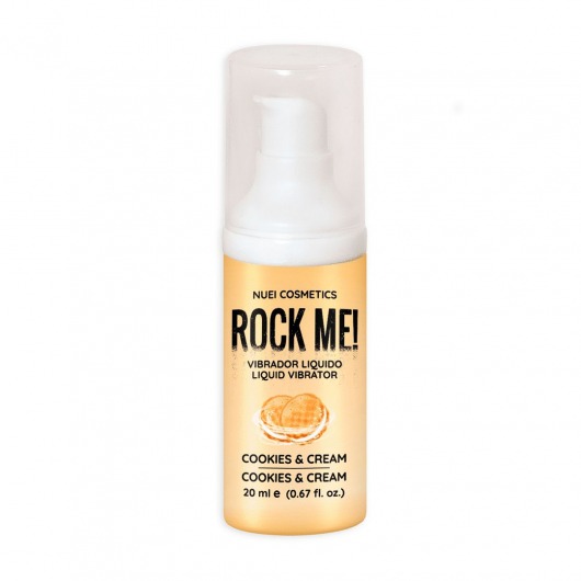 Жидкий вибратор Nuei Rock Me! с ароматом печенья и сливок - 20 мл. - Nuei cosmetics - купить с доставкой в Курске