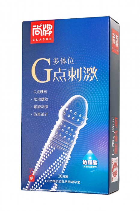 Ультратонкие презервативы Elasun G-spot stimulation с ребрами и точками - 10 шт. - Elasun - купить с доставкой в Курске