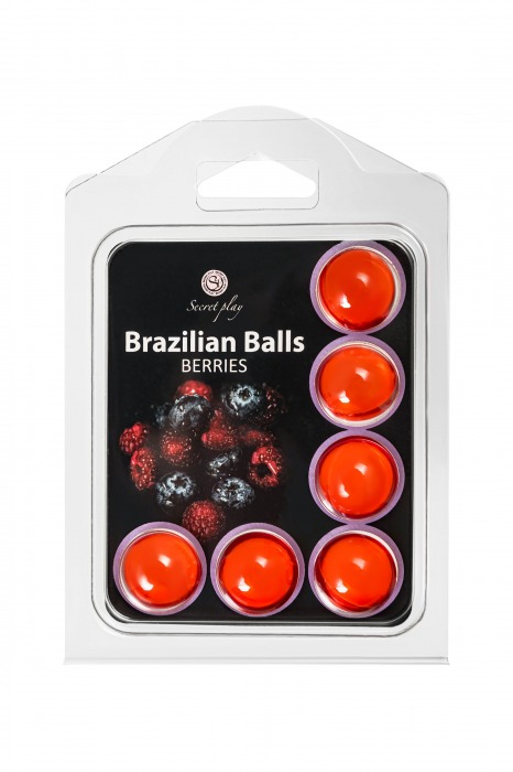 Набор из 6 шариков с массажным маслом Brazilian Balls с ароматом ягод - Secret Play - купить с доставкой в Курске