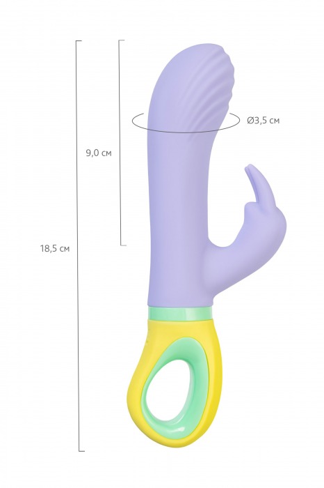 Сиреневый вибратор-кролик Wisteria - 18,5 см. - ToyFa