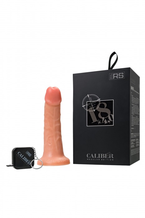 Телесный фаллоимитатор на присоске RealStick CALIBER - 18 см. - ToyFa