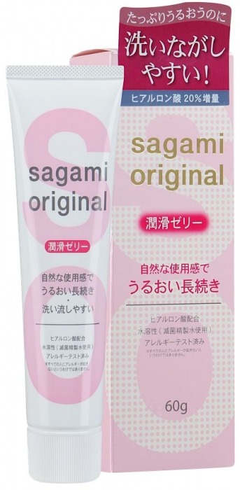 Гель-смазка на водной основе Sagami Original - 60 гр. - Sagami - купить с доставкой в Курске