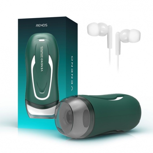 Зеленый вибромастурбатор с голосовым сопровождением Veneno - Rends - в Курске купить с доставкой