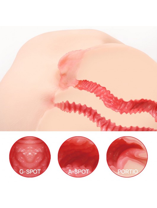 Мастурбатор-полуторс с двойным слоем материала Vanilla Onahole Real Vagina - KOKOS - в Курске купить с доставкой