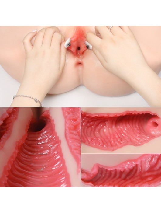 Мастурбатор-полуторс с двойным слоем материала Vanilla Onahole Real Vagina - KOKOS - в Курске купить с доставкой