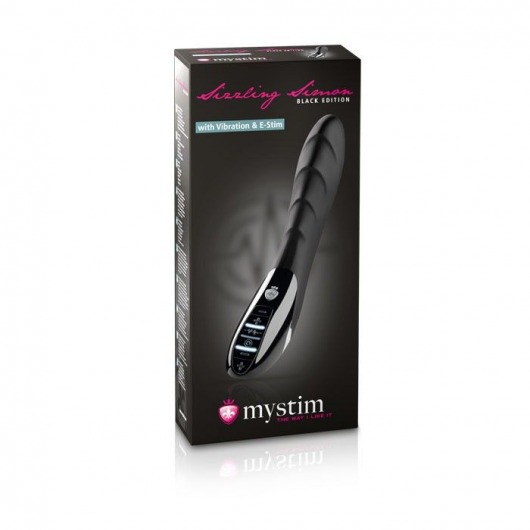 Вибратор с электростимуляцией Sizzling Simon Black Edition - 27 см. - MyStim - купить с доставкой в Курске