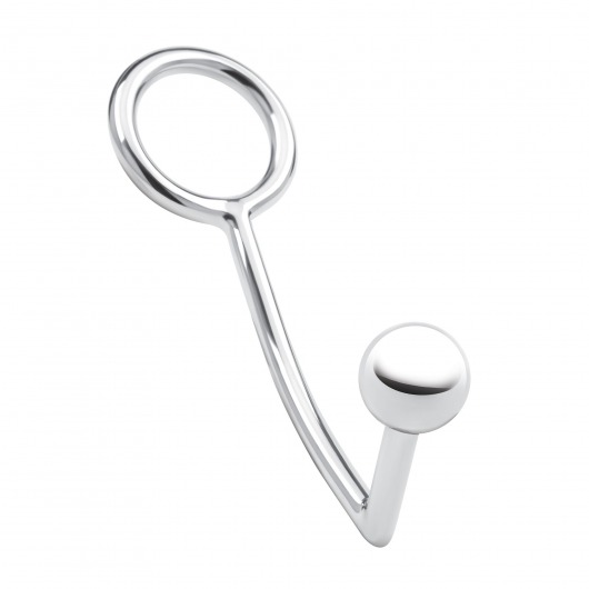 Кольцо на пенис с анальным стимулятором Stainless Steel Anal Hook   Cock Ring - BlueLine - в Курске купить с доставкой