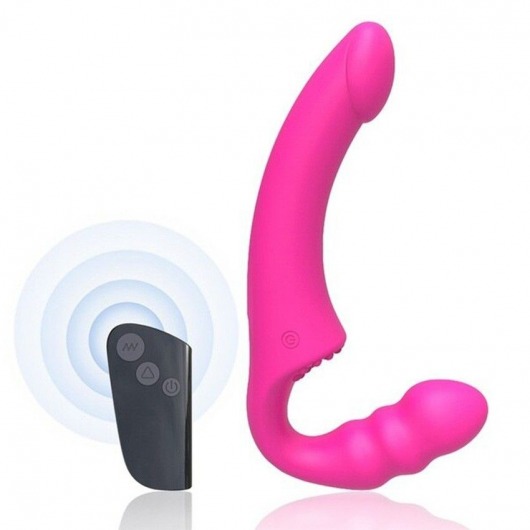 Розовый безремневой страпон Straples Strap-On Dildo - Erokay - купить с доставкой в Курске