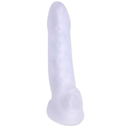 Толстая насадка-удлинитель с подхватом мошонки Jacked Up - Doc Johnson - в Курске купить с доставкой