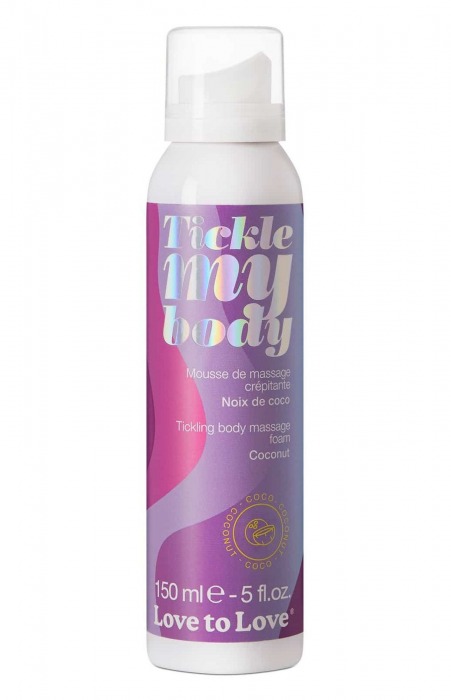 Массажная хрустящая пенка Tickle My Body Coconut с ароматом кокоса - 150 мл. - Love to Love - купить с доставкой в Курске