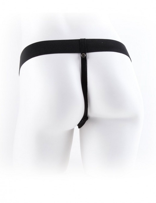 Телесный полый страпон с вибрацией Vibrating Hollow Strap-On with Balls - 24 см. - Pipedream - купить с доставкой в Курске