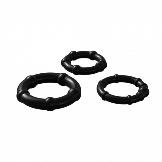 Набор из 3 черных эрекционных колец Babooom Ring Set - Adrien Lastic - в Курске купить с доставкой