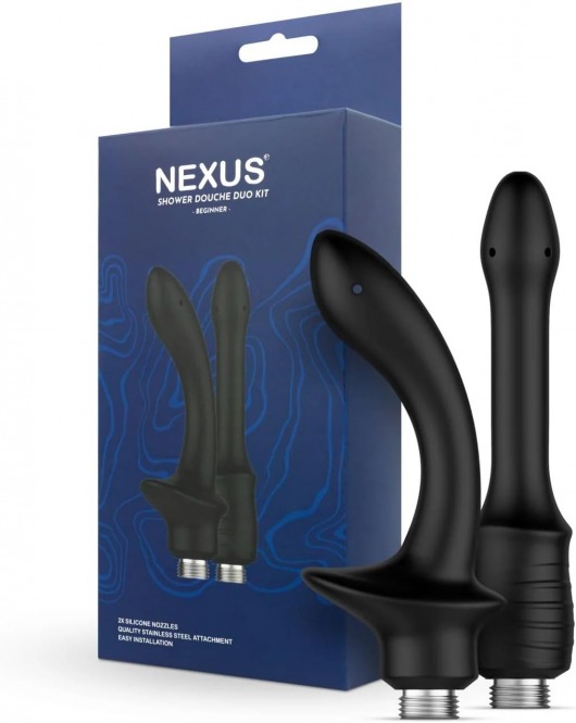 Набор из 2 насадок для анального душа Shower Douche Duo Kit Beginner - Nexus Range - купить с доставкой в Курске