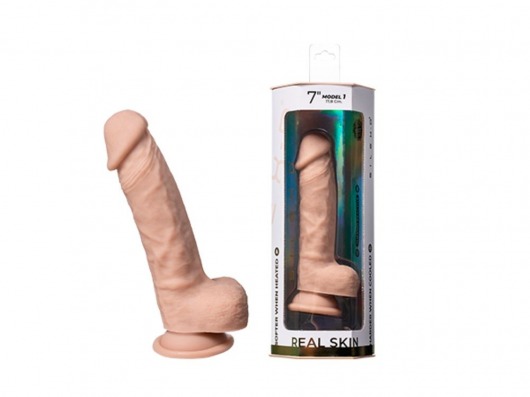 Телесный фаллоимитатор на присоске Real Skin Model 1 - 17,8 см. - Adrien Lastic
