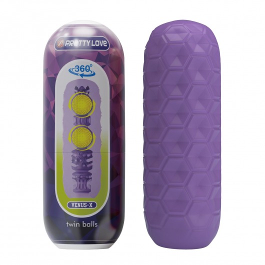 Фиолетовый мастурбатор Venus-X Twin balls - Baile - в Курске купить с доставкой