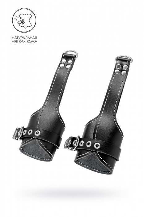 Черные подвесы с белой строчкой - Pecado - купить с доставкой в Курске