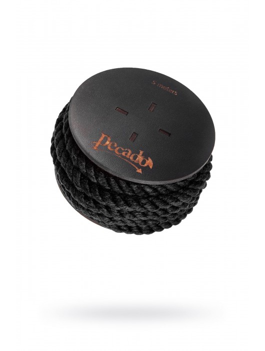 Черная веревка для шибари на катушке - 5 м. - Pecado - купить с доставкой в Курске