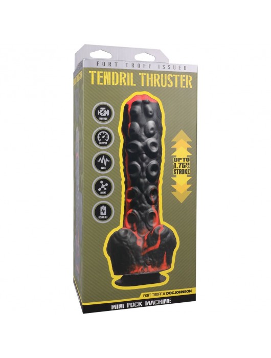 Черно-красная мини-машина на присоске Tendril Thruster - 21,6 см. - Doc Johnson - купить с доставкой в Курске