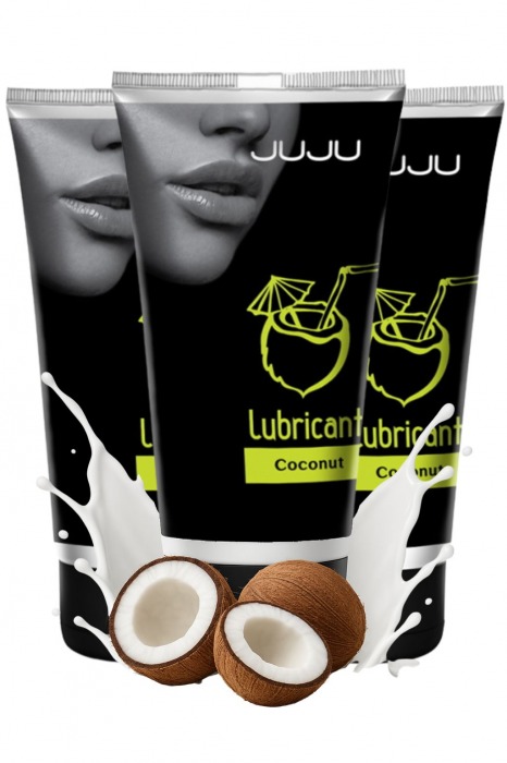 Набор из 3 съедобных лубрикантов JUJU со вкусом кокоса - JuJu - купить с доставкой в Курске