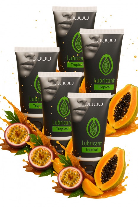 Набор из 5 съедобных лубрикантов JUJU со вкусом тропических фруктов - JuJu - купить с доставкой в Курске