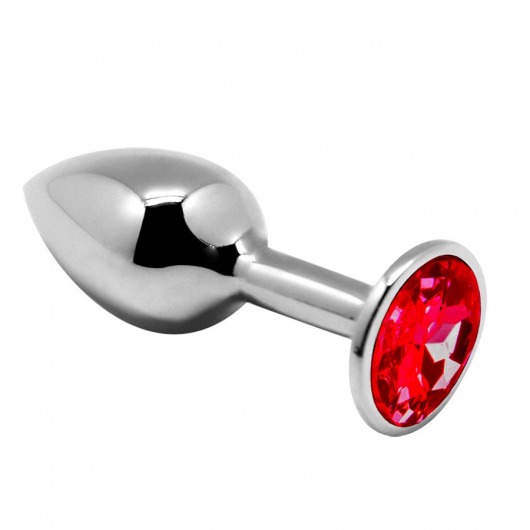 Серебристая анальная втулка Mini Metal Butt Plug Size M с красным кристаллом - Adrien Lastic в Курске Серебристая анальная втулка Mini Metal Butt Plug Size M с красным кристаллом - Adrien Lastic