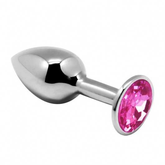 Серебристая анальная втулка Mini Metal Butt Plug Size M с розовым кристаллом - Adrien Lastic в Курске Серебристая анальная втулка Mini Metal Butt Plug Size M с розовым кристаллом - Adrien Lastic