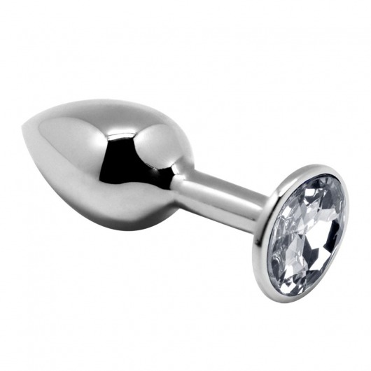 Серебристая анальная втулка с прозрачным кристаллом Mini Metal Butt Plug Size L - 9 см. - Adrien Lastic в Курске Серебристая анальная втулка с прозрачным кристаллом Mini Metal Butt Plug Size L - 9 см. - Adrien Lastic