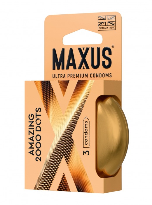 Точечные презервативы MAXUS 2000 Amazing Dots с железным кейсом - 3 шт. - Maxus - купить с доставкой в Курске