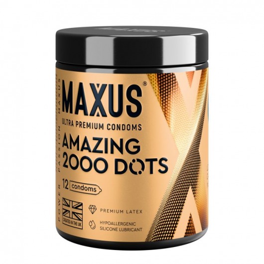 Точечные презервативы MAXUS 2000 Amazing Dots с железным кейсом - 12 шт. - Maxus - купить с доставкой в Курске