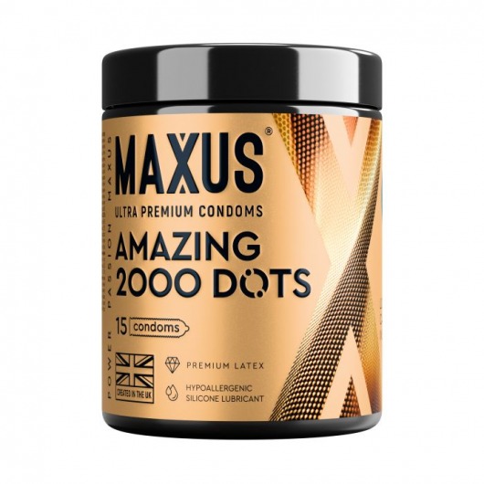 Точечные презервативы MAXUS 2000 Amazing Dots с железным кейсом - 15 шт. - Maxus - купить с доставкой в Курске