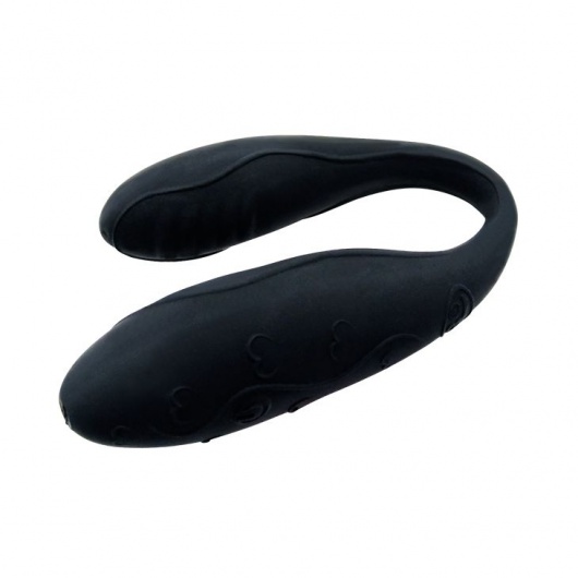 Чёрный вибромассажер для пар Indulgence Plus с ДУ - Baile