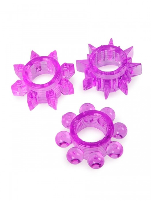 Набор из 3 лиловых эрекционных колец различной формы - Erowoman-Eroman - в Курске купить с доставкой Набор из 3 лиловых эрекционных колец различной формы - Erowoman-Eroman - в Курске купить с доставкой