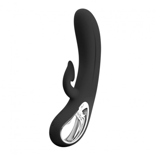 Черный вибратор-кролик Romance Massage - 24 см. - Baile купить в Курске с доставкой в Orgasmix.ru Черный вибратор-кролик Romance Massage - 24 см. - Baile
