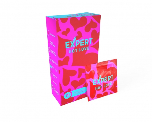 Презервативы с разогревающим эффектом Expert Hot Love - 15 шт. - Expert - купить с доставкой в Курске