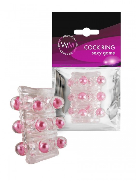 Прозрачная сквозная насадка на пенис с цветными шариками - Erowoman-Eroman - в Курске купить с доставкой