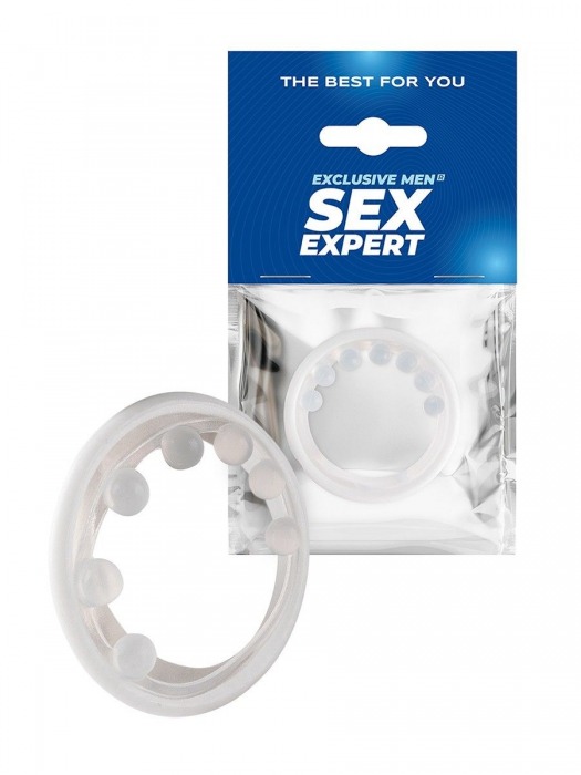 Эрекционное кольцо с мягкой стимулирующей насадкой - Sex Expert - в Курске купить с доставкой