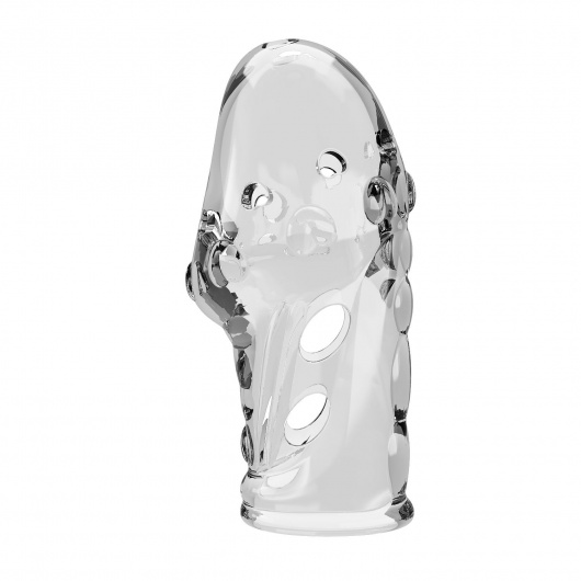 Прозрачная насадка на пенис Booker - 8 см. - Baile - в Курске купить с доставкой