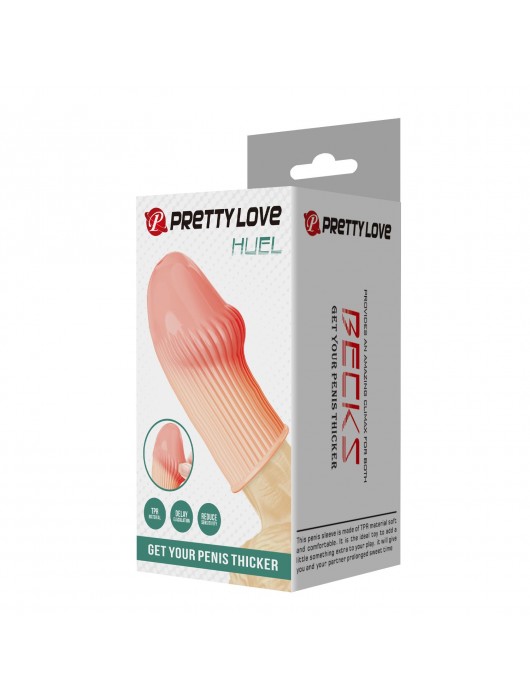 Телесная насадка на пенис Huel - 9 см. - Baile - в Курске купить с доставкой