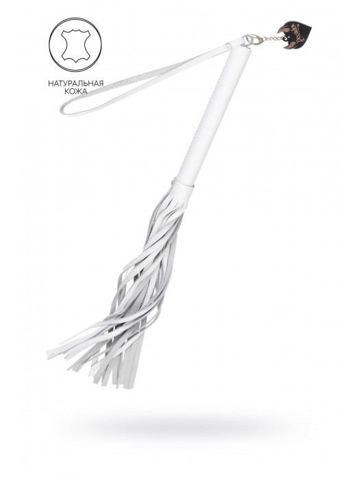 Белая кожаная плеть - 50 см. - Pecado - купить с доставкой в Курске
