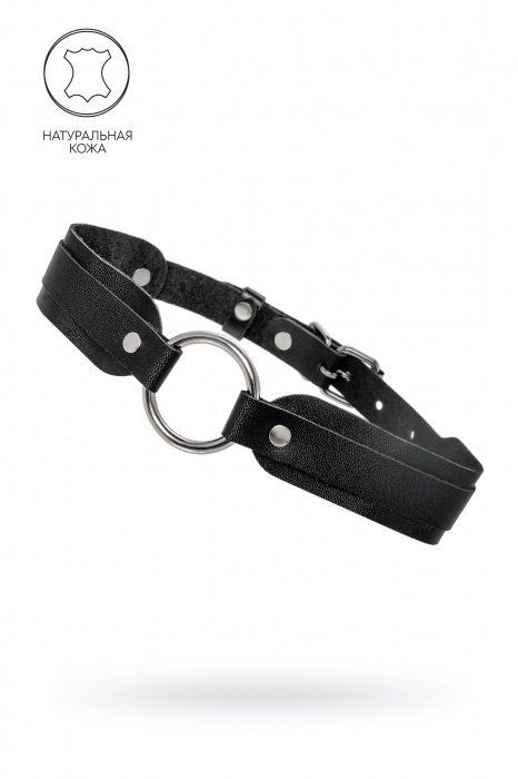 Черный кожаный чокер-ошейник со скруглёнными углами - Pecado - купить с доставкой в Курске