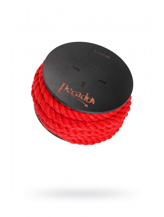 Красная веревка для шибари на катушке - 5 м. - Pecado - купить с доставкой в Курске