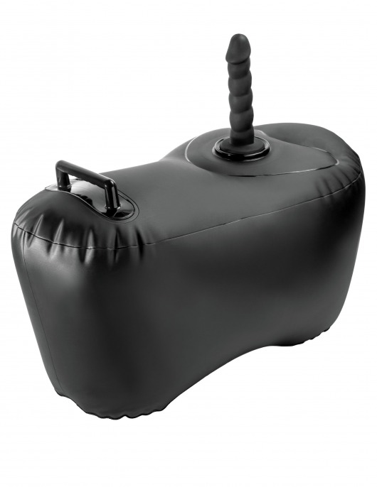 Черное надувное кресло с платформой для фиксации дилдо Body Dock Inflatable Love Seat - Pipedream - купить с доставкой в Курске