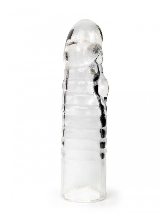 Прозрачная закрытая насадка на член - 15 см. - Sex Expert - в Курске купить с доставкой