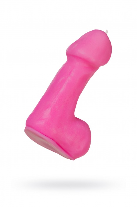 Розовая свеча в форме пениса - 47 гр. - Pecado - купить с доставкой в Курске