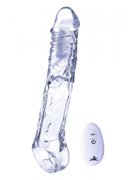 Прозрачная насадка-удлинитель Length Enhancer With Bullet с подхватом - 22,3 см. - NMC - в Курске купить с доставкой