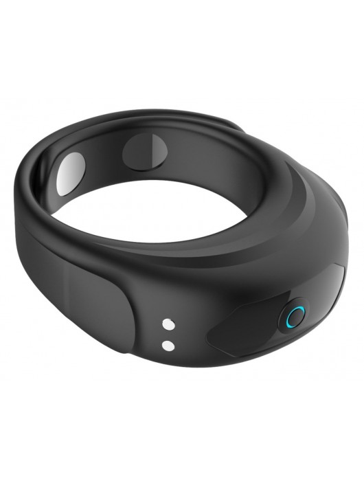 Черное эрекционное виброкольцо на ремешках - Boys of Toys - в Курске купить с доставкой