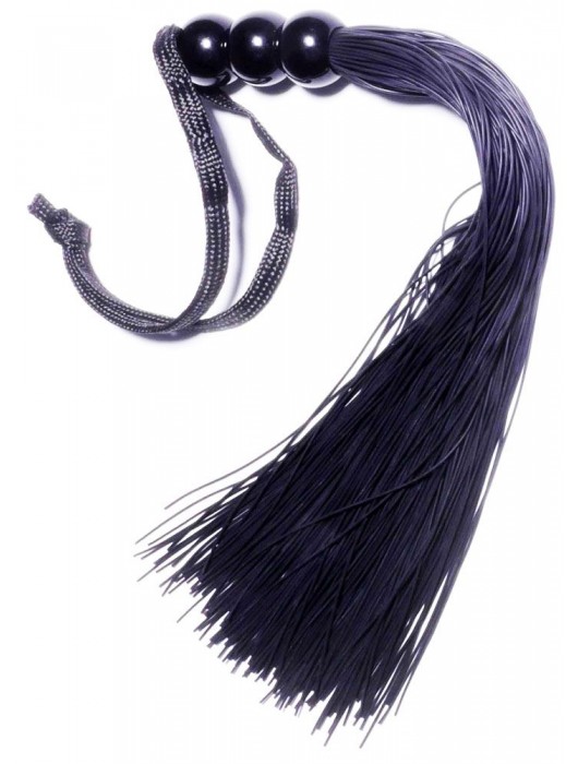 Черная силиконовая плетка - 25,4 см. - Boys of Toys - купить с доставкой в Курске