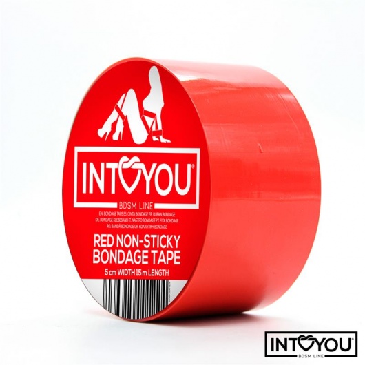 Красный скотч для фиксации Non-Sticky Bondage Tape - 15 м. - Intoyou - купить с доставкой в Курске